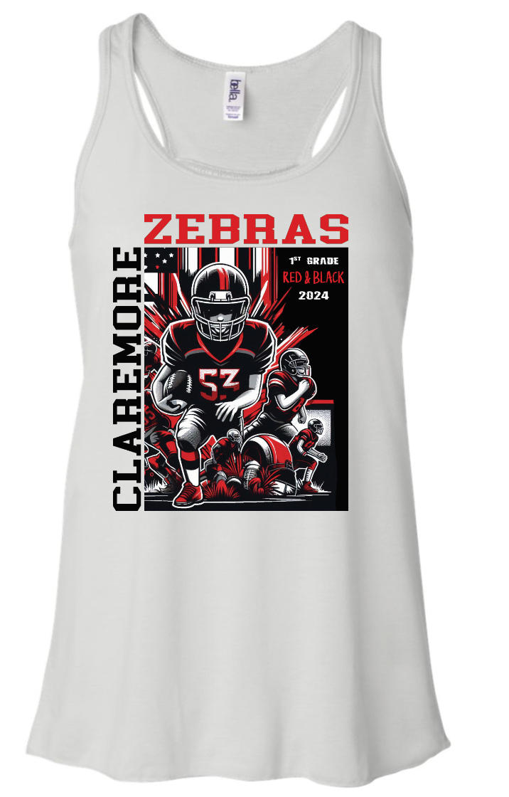 White Claremore 1st grade football tank BLACK