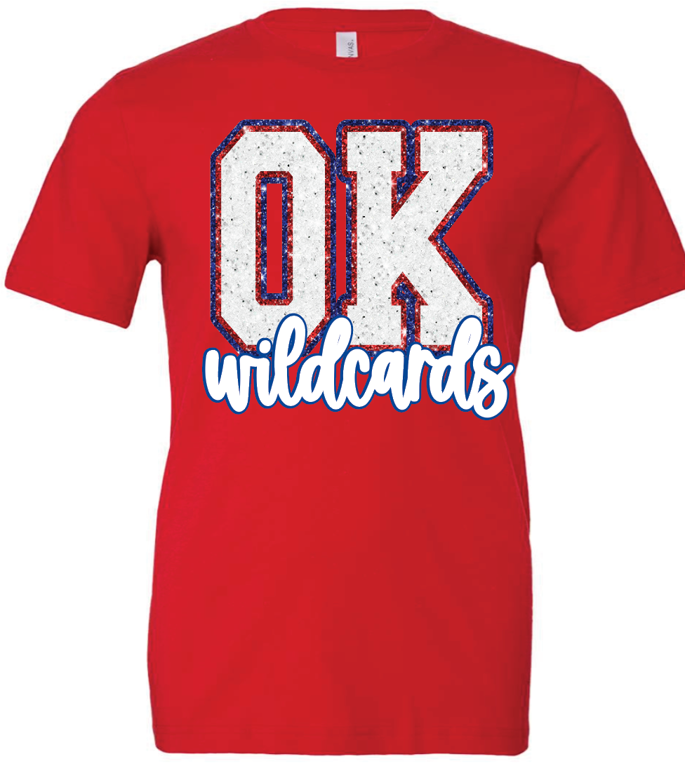 Youth faux glitter OK Wildcards