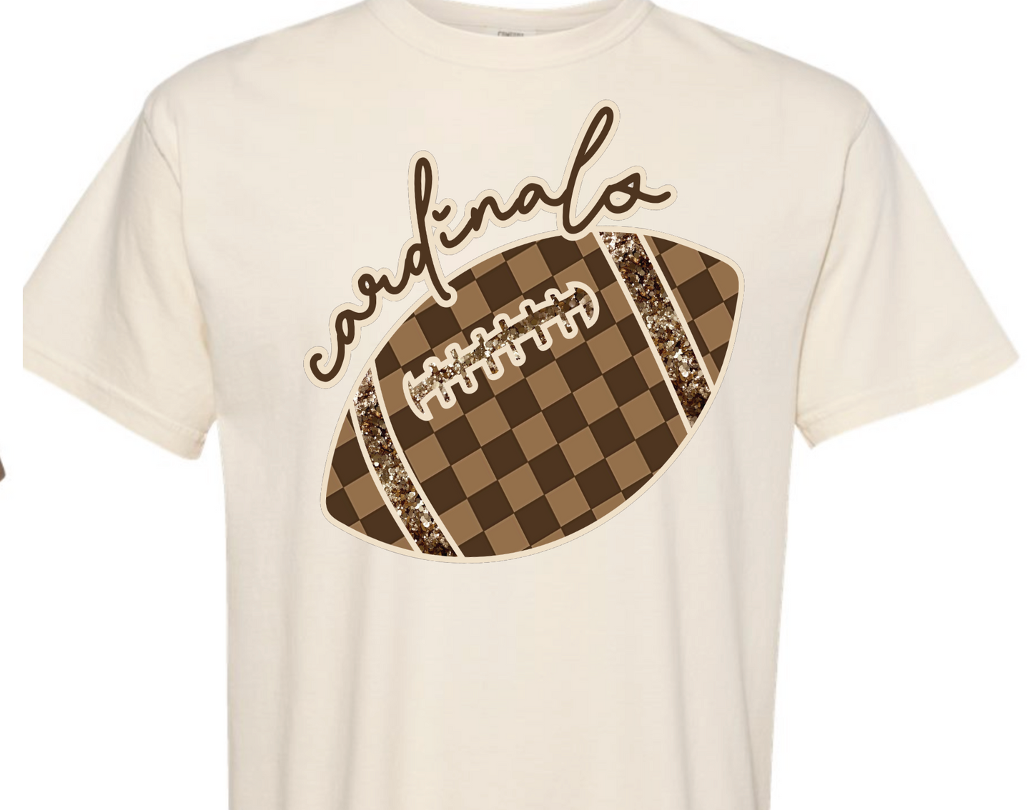 Cardinals football - brown checkered