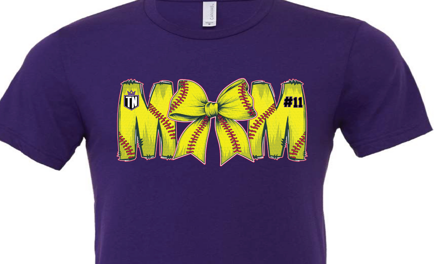 Adult TN softball mom with number