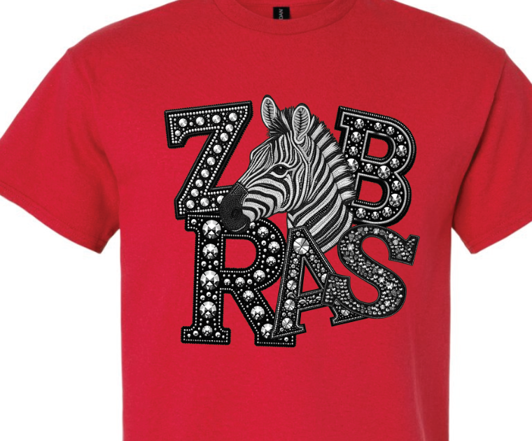 rhinestone effect ZEBRAS