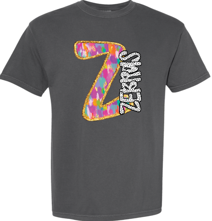 colorful Z zebras - catalayah