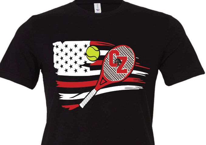 Zebras Tennis flag