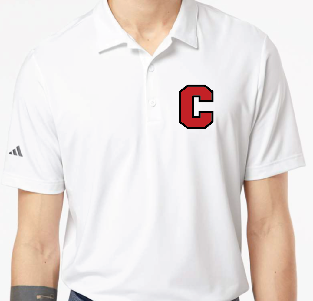C embroidered polo