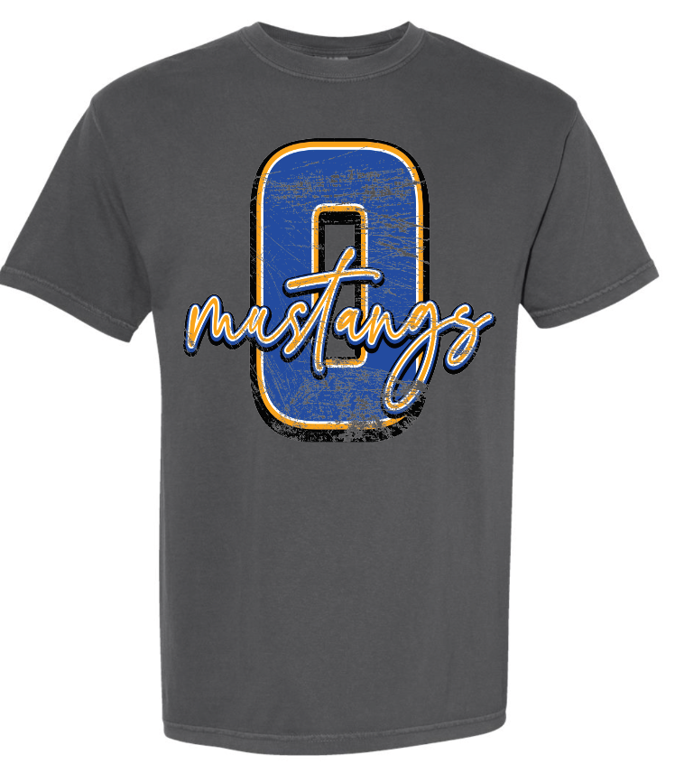 Oologah Mustangs retro distressed