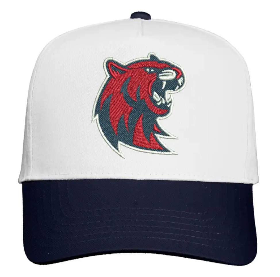 RD - 5 panel canvas hat with embroidered hillcat patch