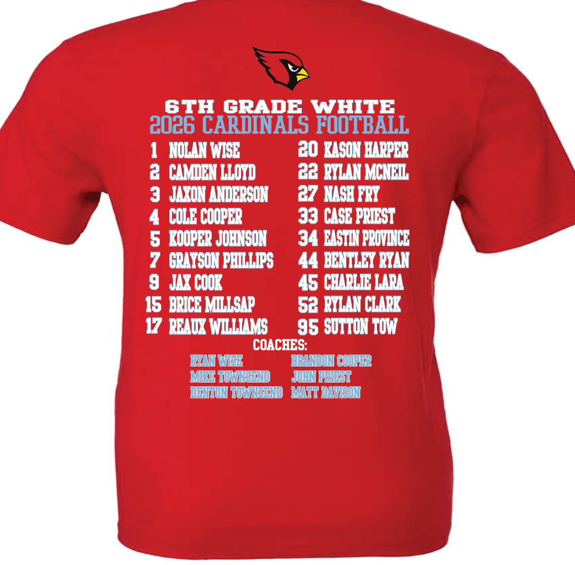CC6 - Team shirt with Roster