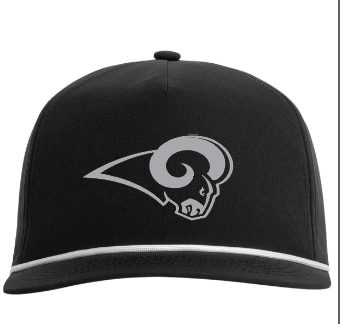 ORK5 - black rope hat embroidered ram head