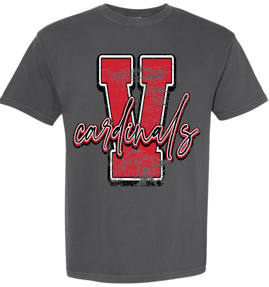 Verdigris Cardinals retro distressed