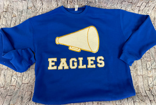 Eagles cheer chenille patch sweatshirt
