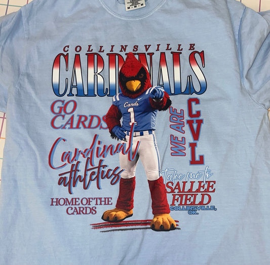 Collinsville Cardinals large mascot - blue