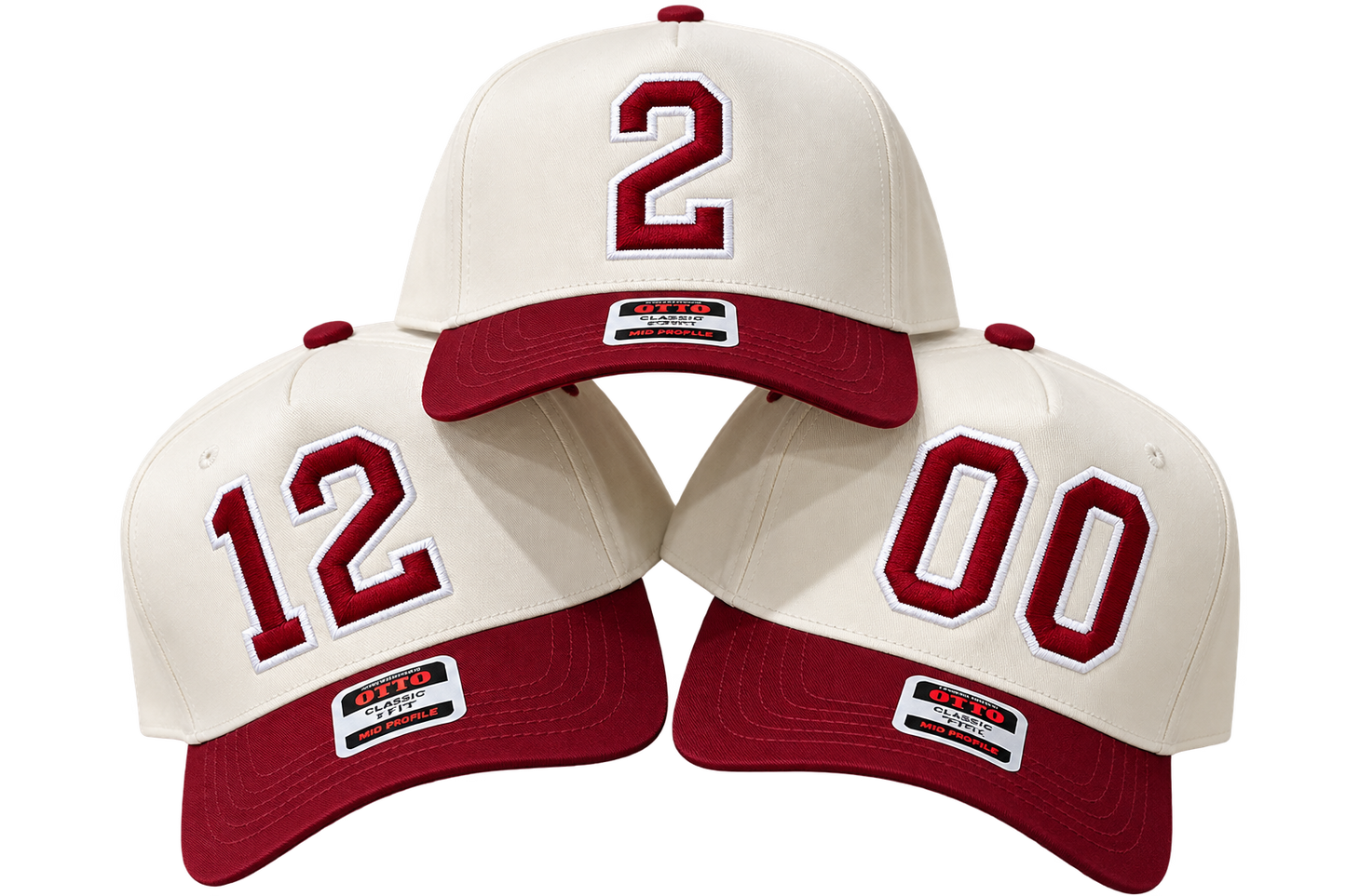ORK5 - embroidered puff number hat