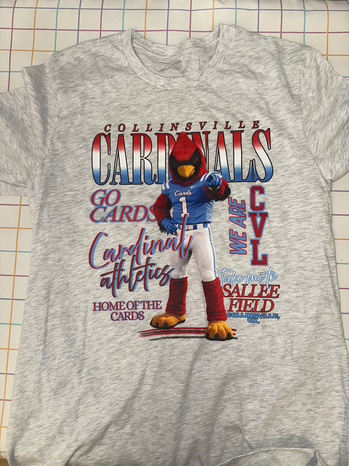 Collinsville Cardinals large mascot - ash