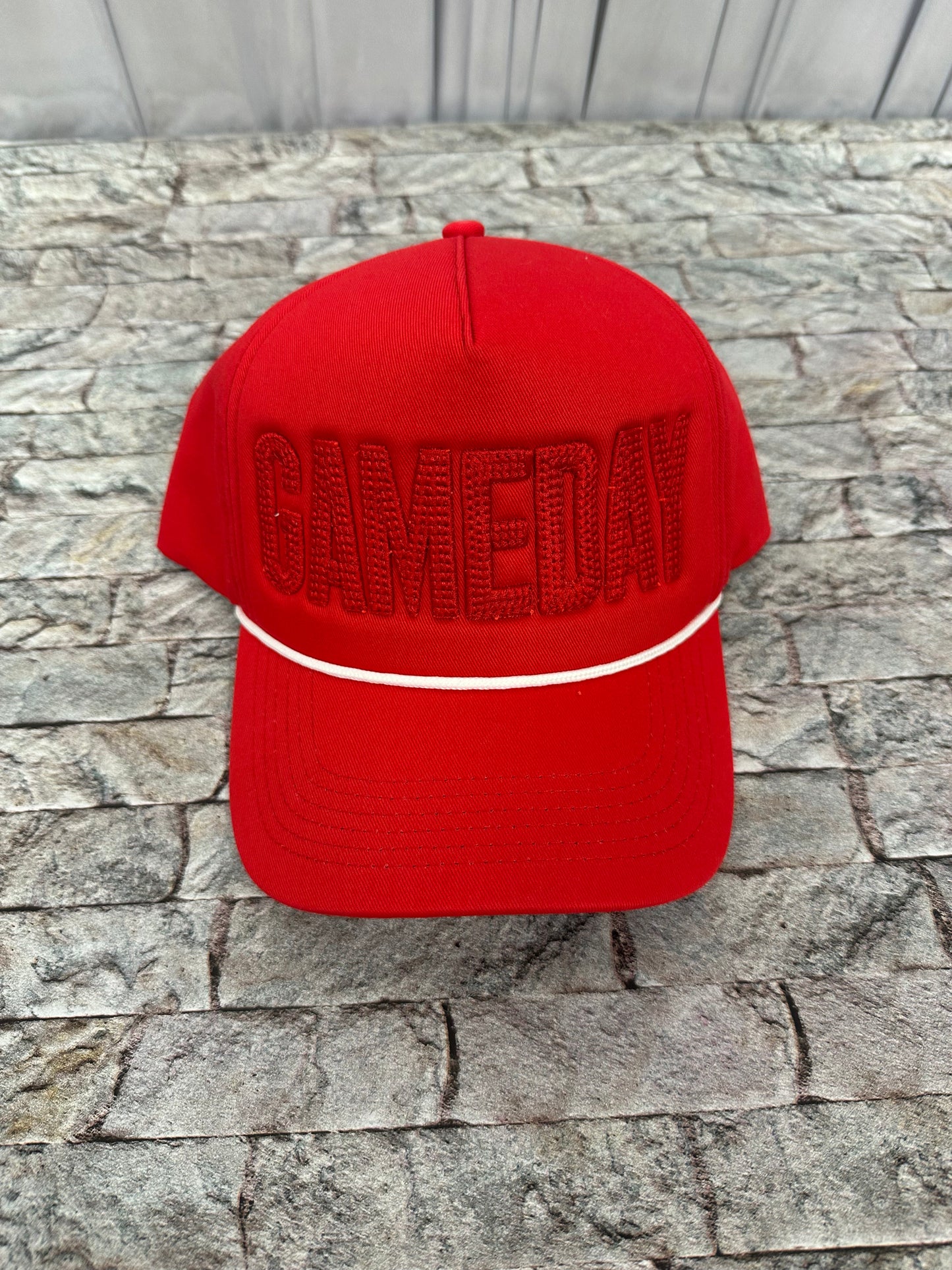 CZ 5th grade embroidered rope hat - chain font