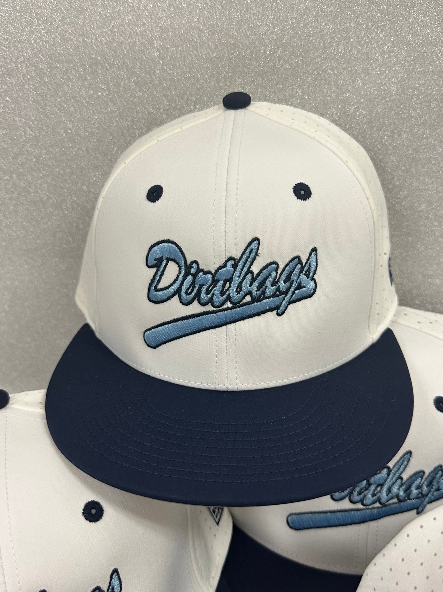 Embroidered Dirtbags logo - white/navy bill THE GAME hat