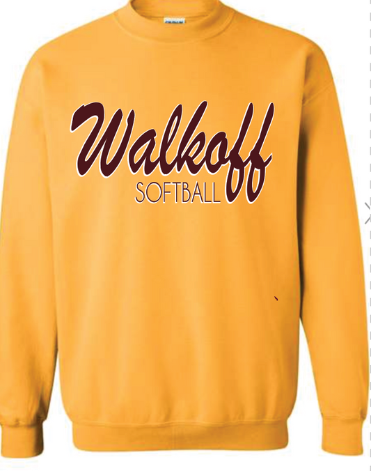 Adult gold sweatshirt Walkoff logo