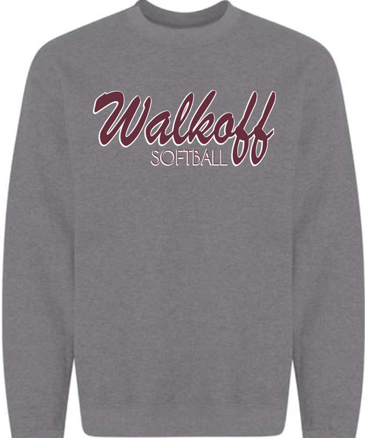 youth grey sweatshirt with walkoff logo