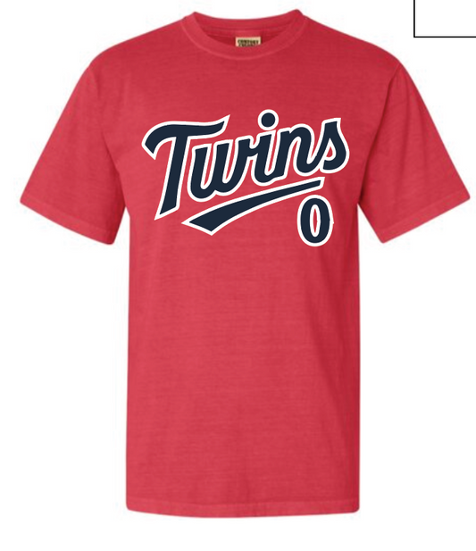 Red Twins short sleeve tee