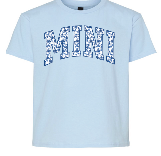 Youth Mini blue chinoserie tee