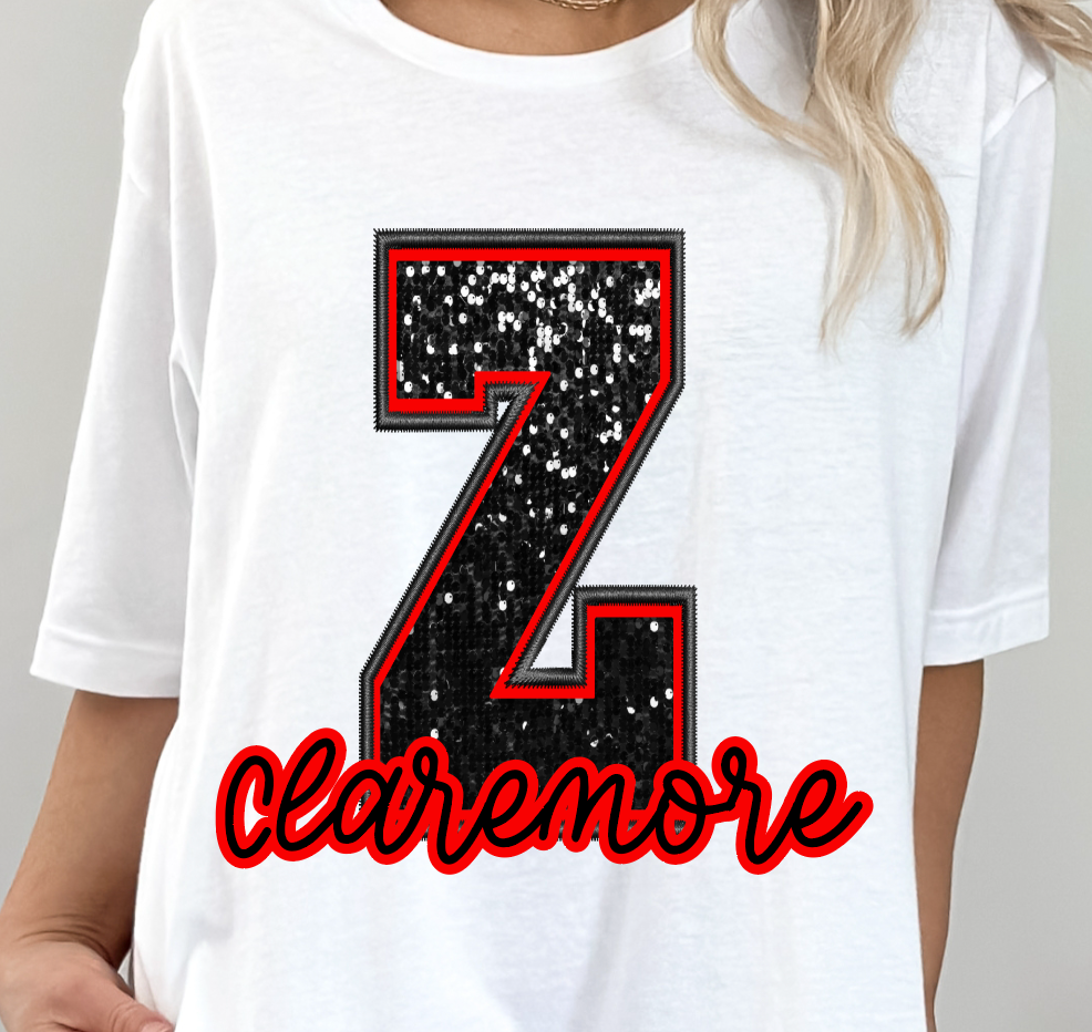 claremore faux glitter Z