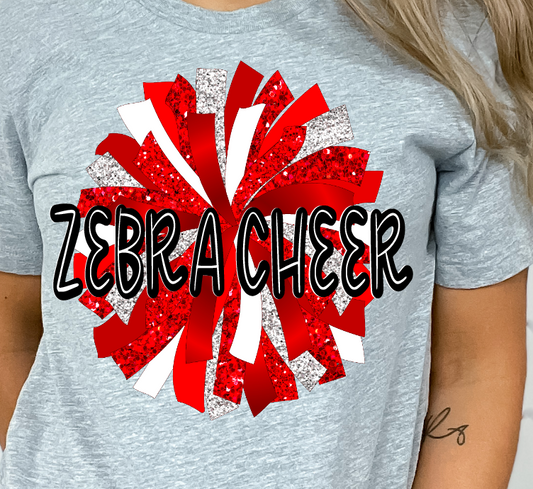 Zebra Cheer Pom