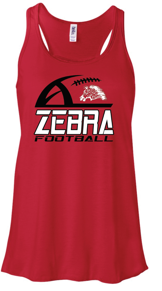 Red Zebra Football tank