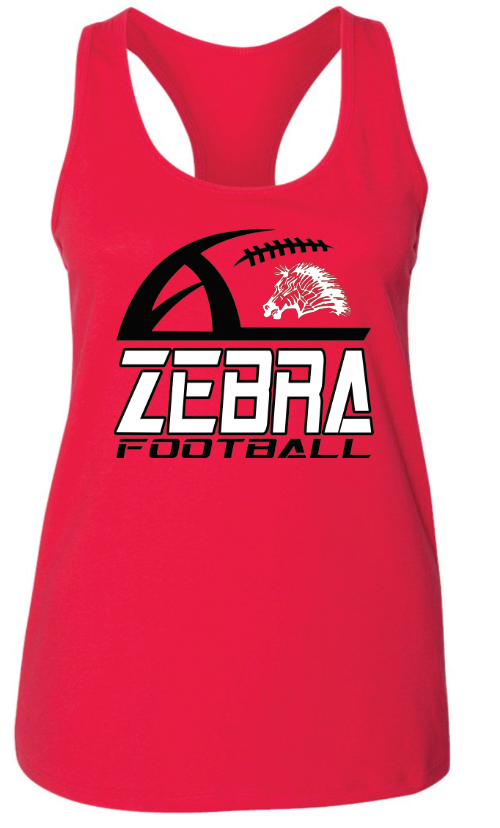 Red Zebra Football tank