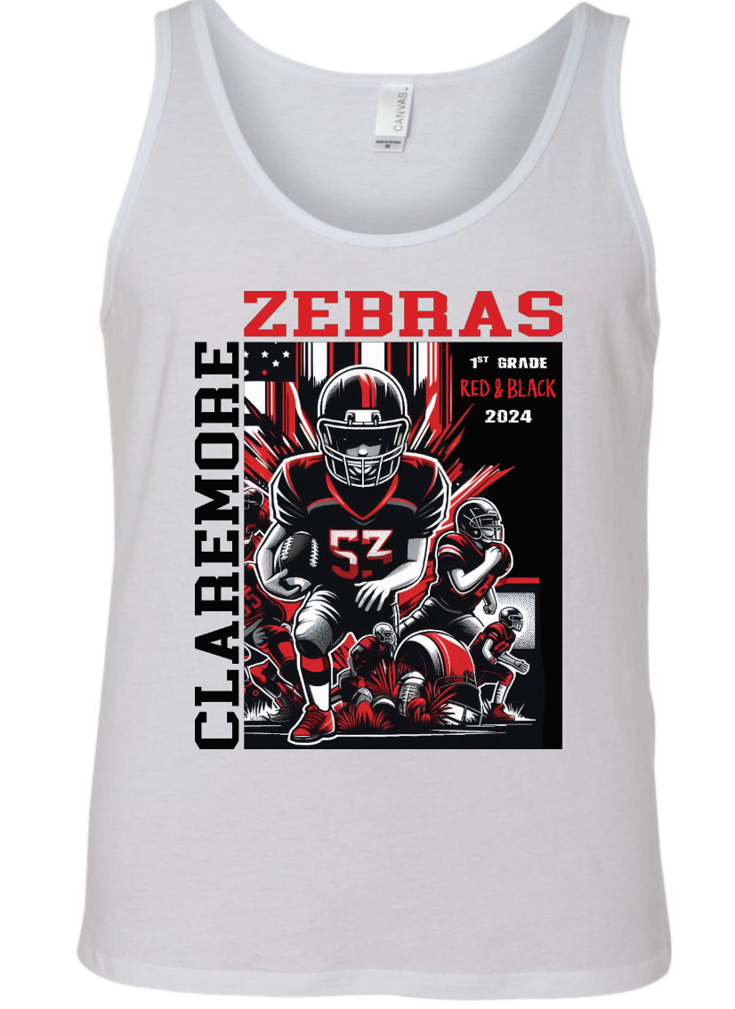 Unisex tank - white 1st grade football - WHITE