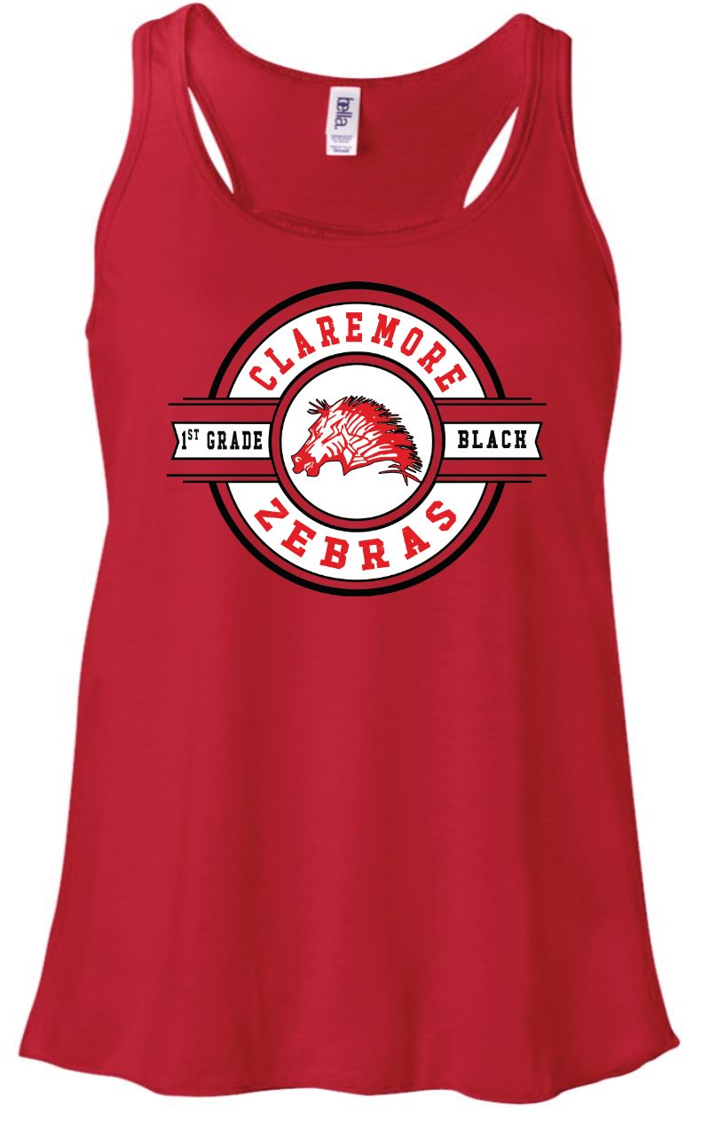 Red Claremore 1st grade football tank - WHITE