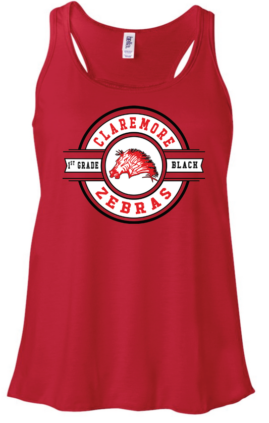 Red Claremore 1st grade football tank - BLACK