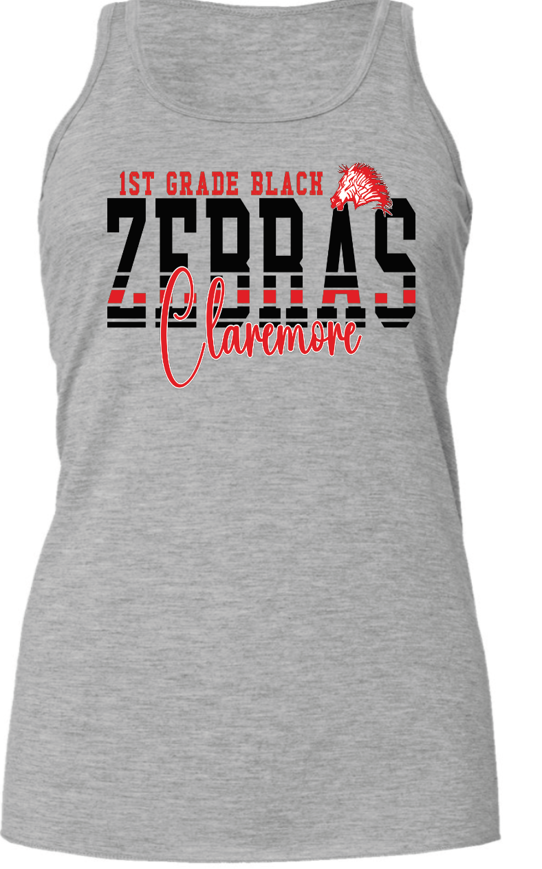 grey Claremore 1st grade football tank - WHITE