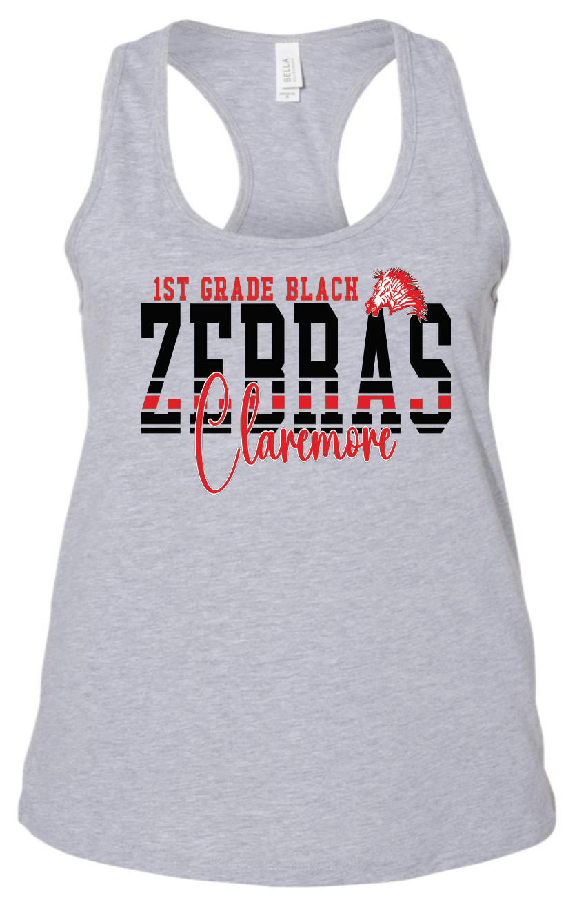 grey Claremore 1st grade football tank - BLACK