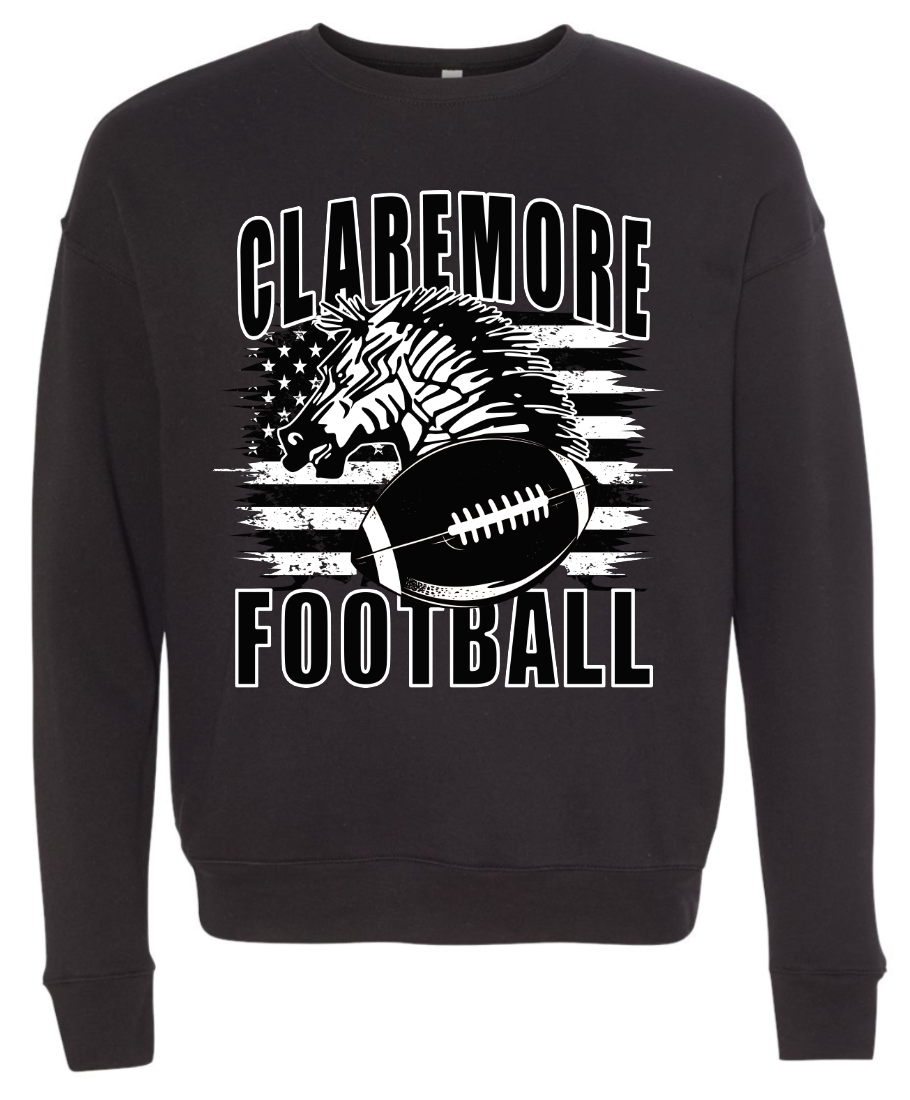 Adult b/w Claremore Zebra sweatshirt