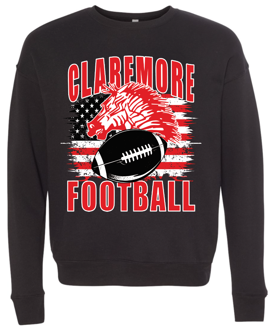 YOUTH r/w Claremore Football sweatshirt