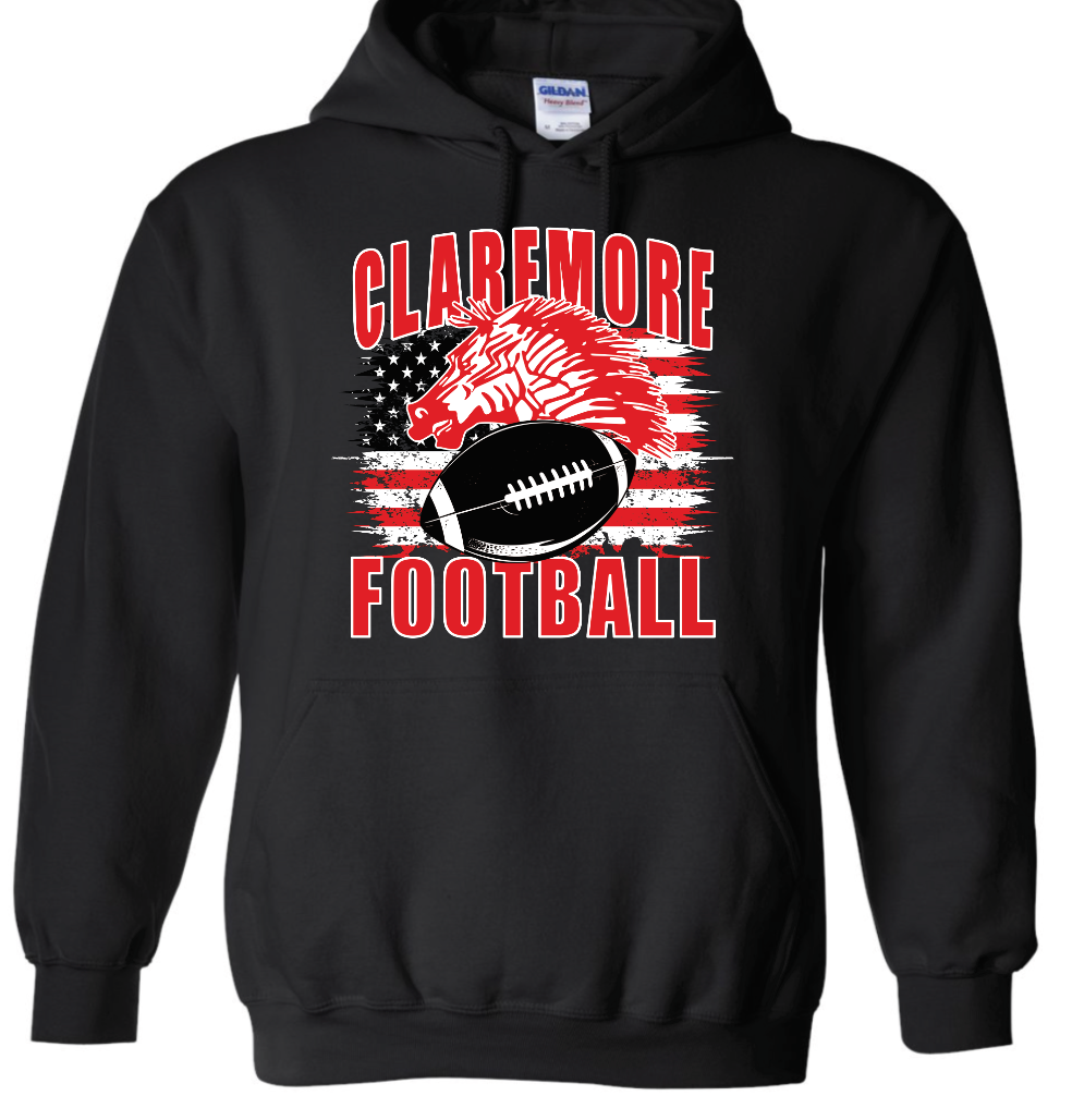 YOUTH r/w Claremore Football hoodie