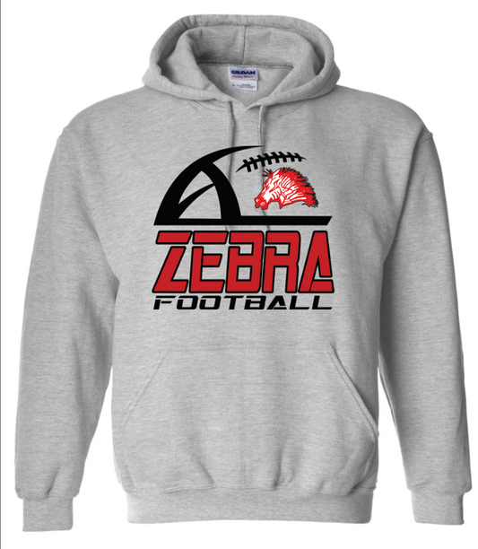 Adult grey Zebra football hoodie