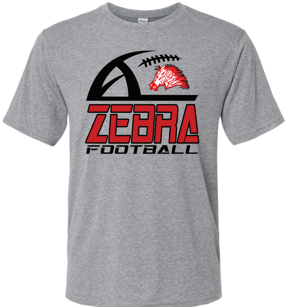 Performance Tee Grey Zebra football