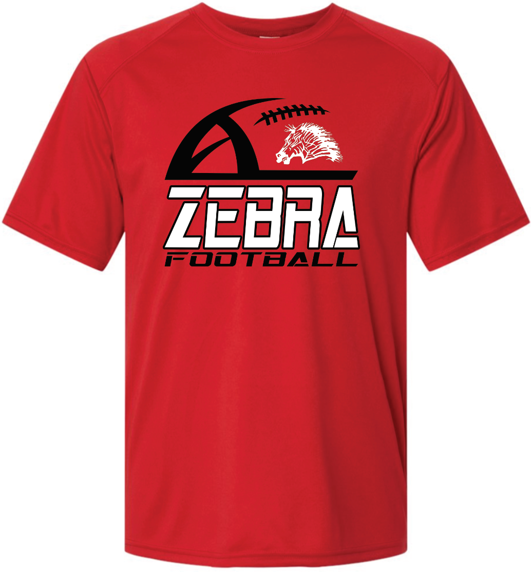 Performance Tee Red Zebra football