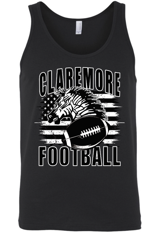 Unisex tank - b/w Claremore Football