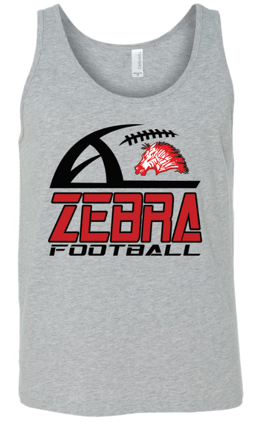 Unisex tank - grey Zebra football