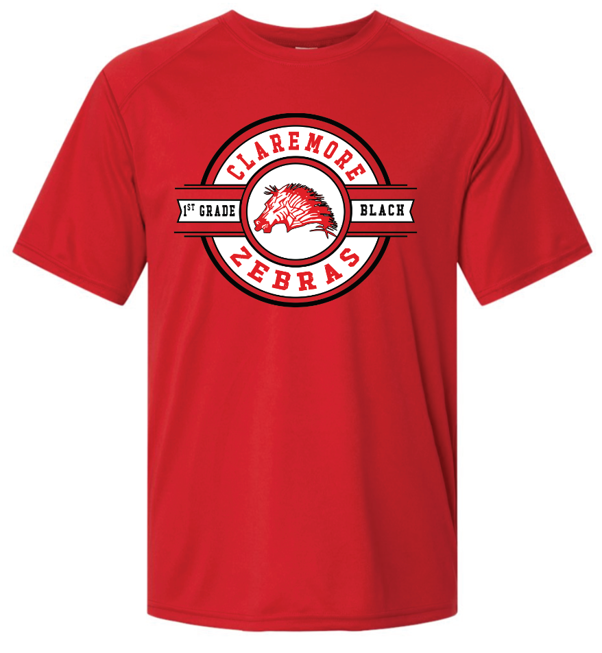 Performance Tee (Moisture Wicking) red 1st grade - WHITE