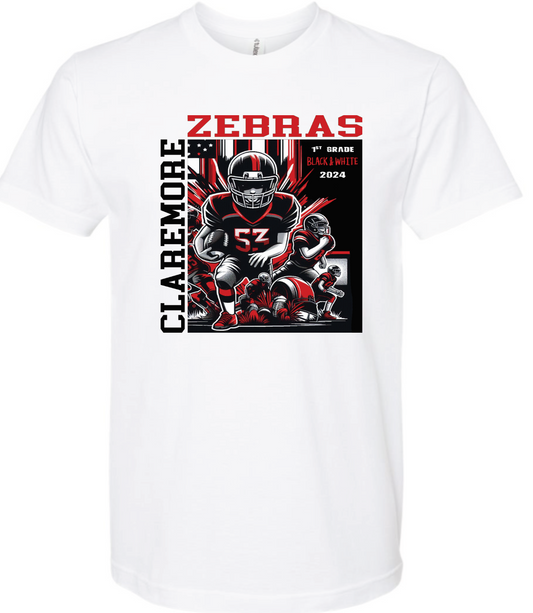 YOUTH white Claremore 1st grade football t-shirt - WHITE