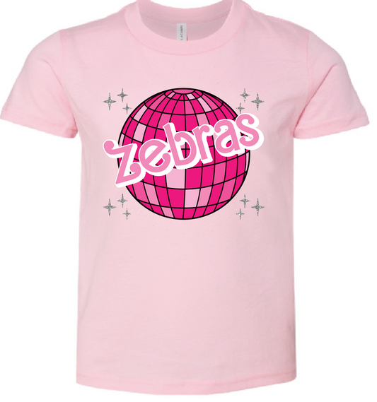 Pink Zebras disco ball