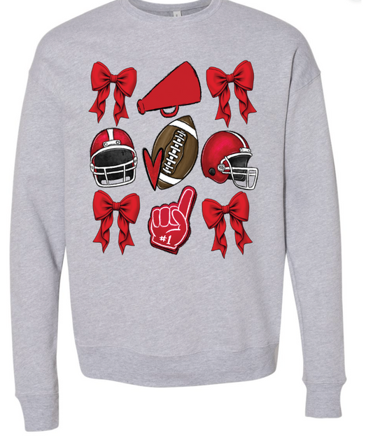 Football/Cheer 3x3 sweatshirt