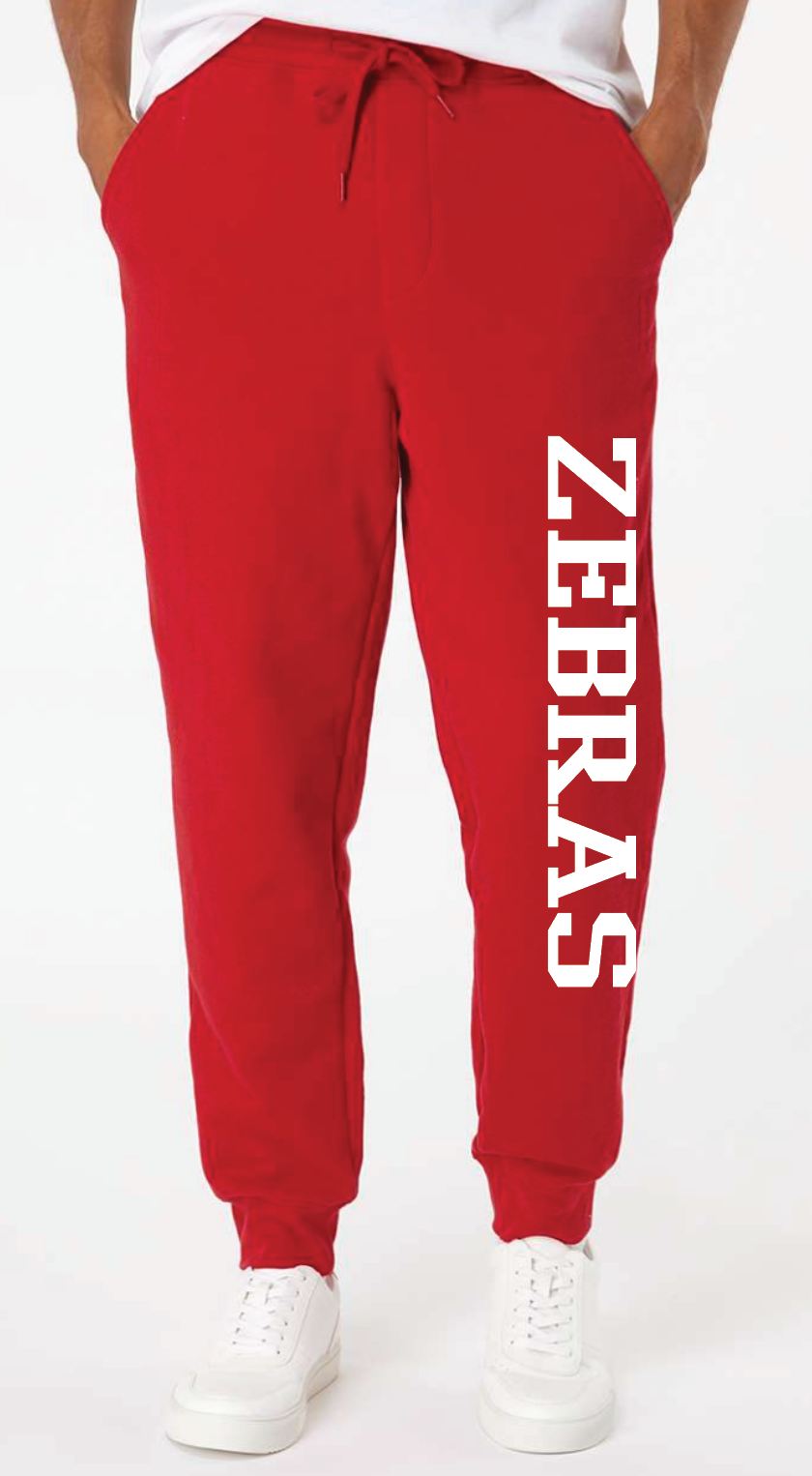 Zebras red joggers