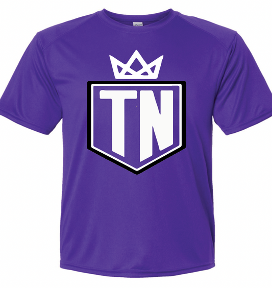 Adult Black/White Top Notch logo on purple