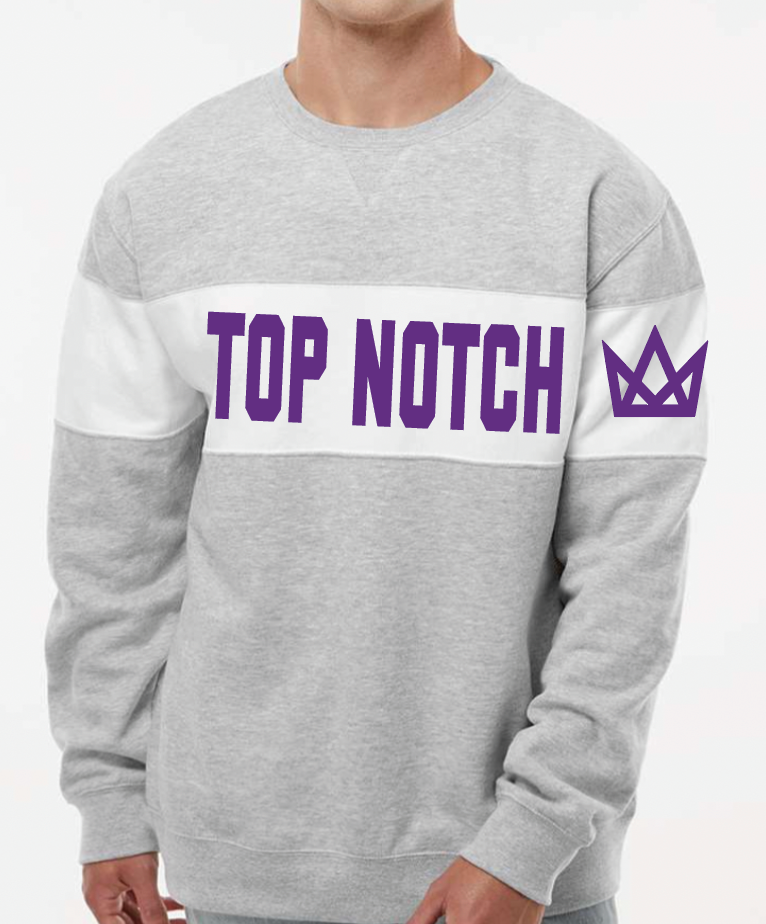 Varsity Block Top Notch with crown on sleeve