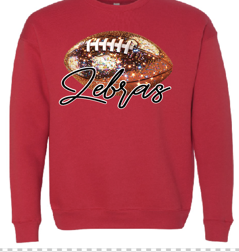 Zebras sequin football sweatshirt