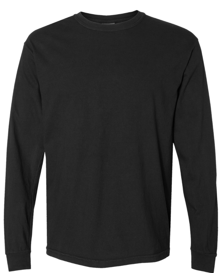 Comfort Colors - Garment-Dyed Heavyweight Long Sleeve T-Shirt - 6014 Black