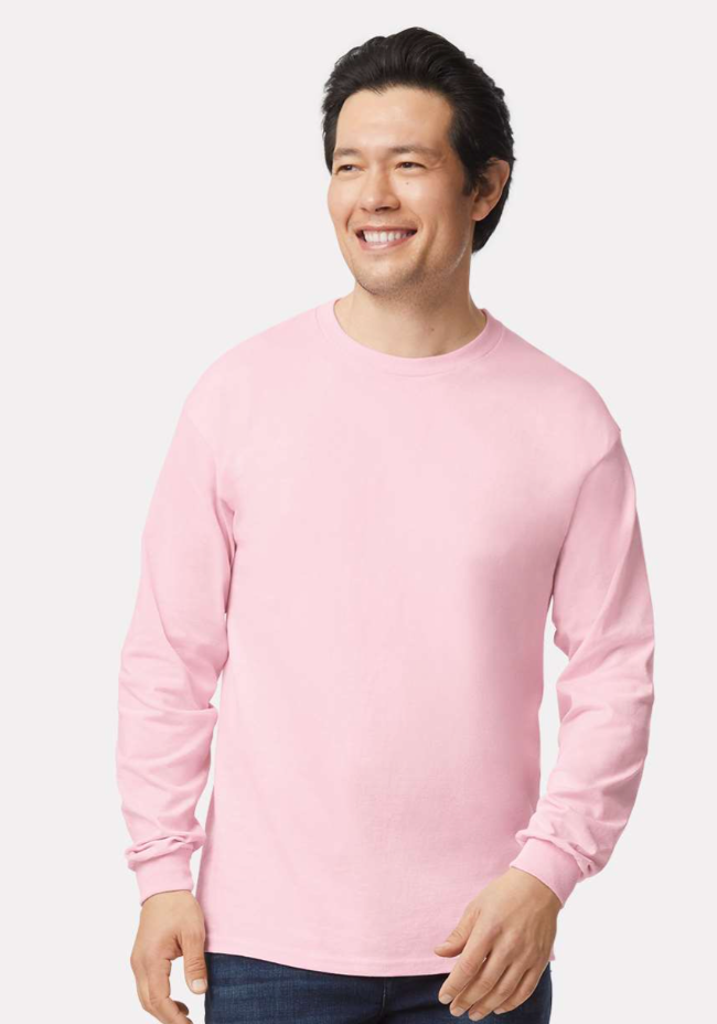 Gildan - Ultra Cotton® Long Sleeve T-Shirt - 2400 Light Pink